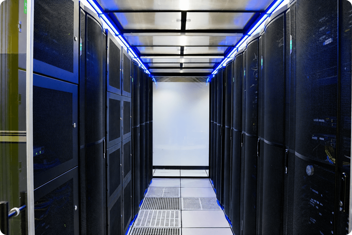 Tier III data center server room